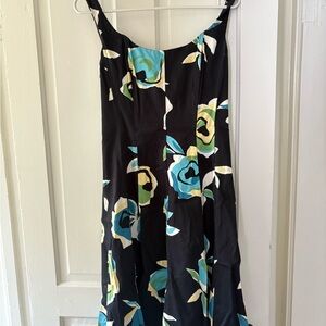 Nine West Blue and Yellow Maxi Sundress